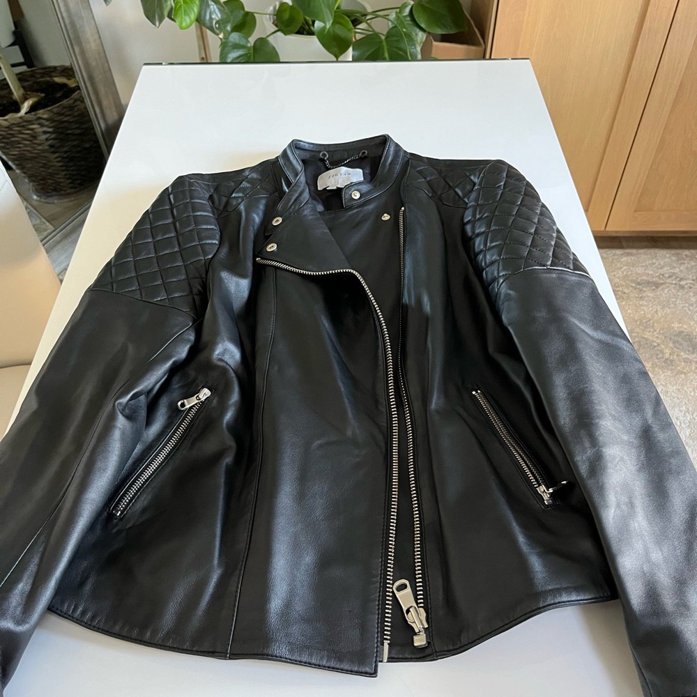 Jigsaw Black Leather Jacket